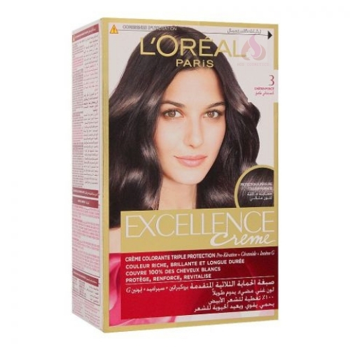 Buy L'Oréal Excellence Cream Hair Colour 3 Dark Brown in Pak