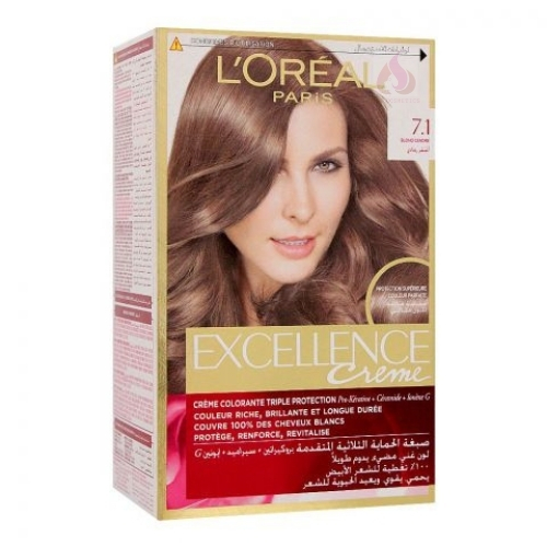 Buy L'Oréal Excellence Cream Hair Colour 7.1 Ash Blond in Pak
