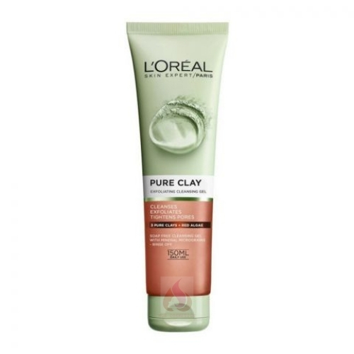 Buy Best Loreal Pure Clay Red Algae Exfoliating Gel Wash 150ml Online @ HGS Cosmetics