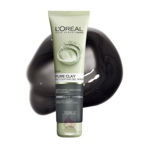 Buy Best Loreal Pure Clay Detoxifying Gel Wash 150ml Online @ HGS Cosmetics