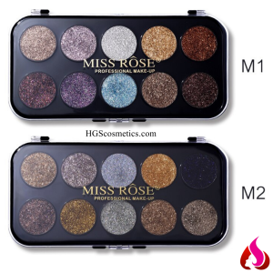 Buy MISS ROSE 10 Color Creams Glitter Eyeshadow Palette in Pakistan