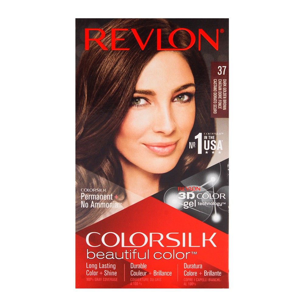 Buy Revlon Color CreamSilk Hair Color Cream 37 Dark Golden Brown In ...