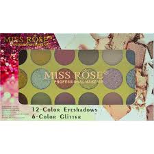 Buy Best MISS ROSE 18 Color-sequin Glitter Eyeshadow Palette M3 Online @ HGS Cosmetics