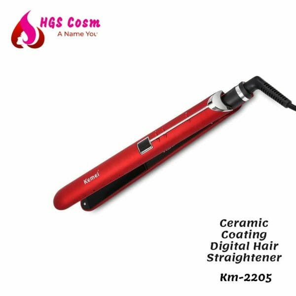 Buy Best Kemei Km 2205 Ceramic Coating Digital Hair Straightener Online @ HGS Cosmetics
