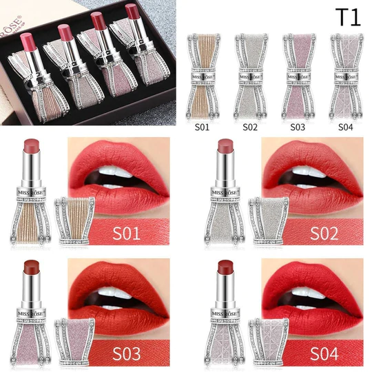 Buy Best Miss Rose 4 Color Lipstick Kit Online @ HGS Cosmetics