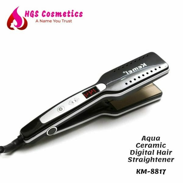 Buy Best Kemei Km 8817 Aqua Ceramic Digital Hair Straightener Online @ HGS Cosmetics