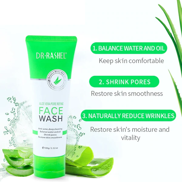 Buy Best DR RASHEL Aloe Vera Pore Refine Face Wash 100g Online @ HGS Cosmetics