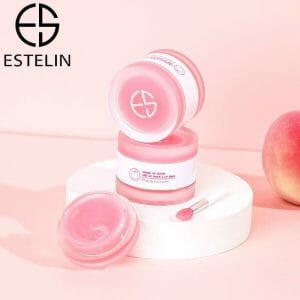 ESTELIN 3 in 1 Peach Sugar Lip Scrub Mask And Balm