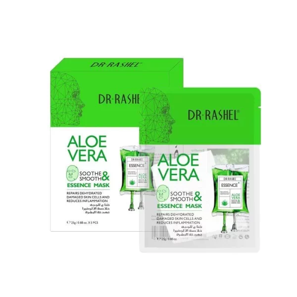 Buy Best Dr.Rashel Aloe Vera Soothe & Smooth Essence Mask - Pack Of 5 Online @ HGS Cosmetics