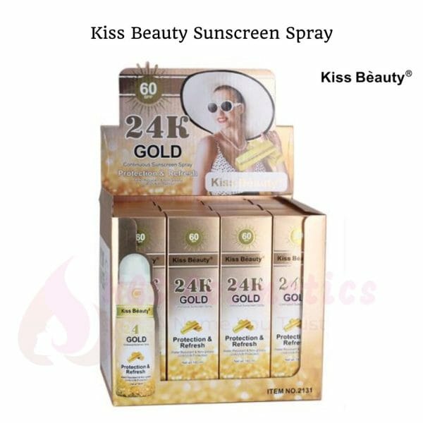 Buy Best Kiss Beauty 24K Gold Continuous Sunscreen Spray Online @ HGS Cosmetics