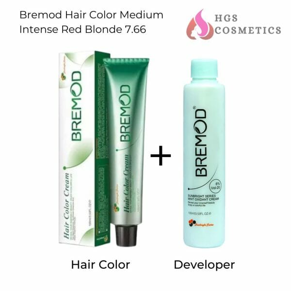 Buy Best Bremod Hair Color Medium Intense Red Blonde 7.66 Online Online @ HGS Cosmetics