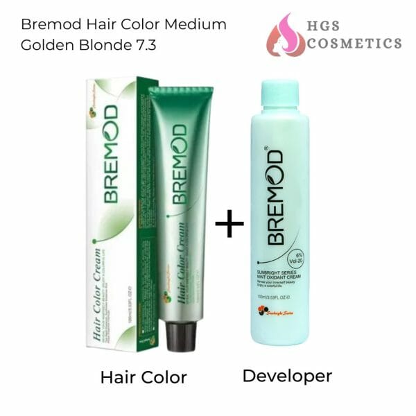 Buy Best Bremod Hair Color Medium Golden Blonde 7.3 Online @ HGS Cosmetics