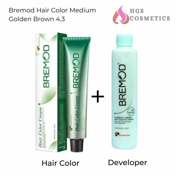 Buy Best Bremod Hair Color Medium Golden Brown 4.3 Online @ HGS Cosmetics