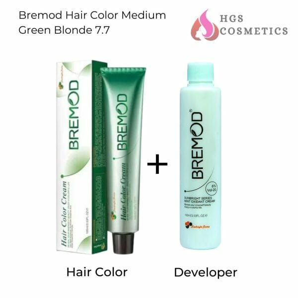 Buy Best Bremod Hair Color Medium Green Blonde 7.7 Online @ HGS Cosmetics