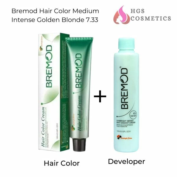 Buy Best Bremod Hair Color Medium Intense Golden Blonde 7.33 Online Online @ HGS Cosmetics