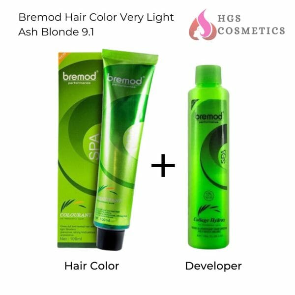 Buy Best Bremod Hair Color Very Light Ash Blonde 9.1 Online @ HGS Cosmetics