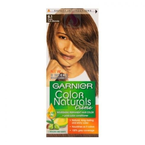 Garnier Natural Hair Color Cream Dark Ash Blonde - 6.1