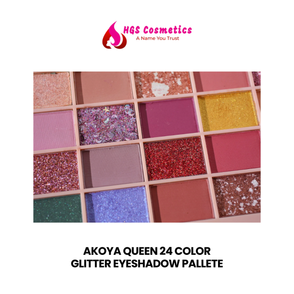 Emelie Akoya Queen 24 Color Glitter Eyeshadow Pallete