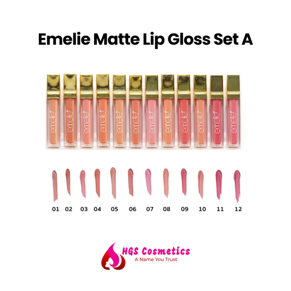 Emelie Matte Lip Gloss Set A