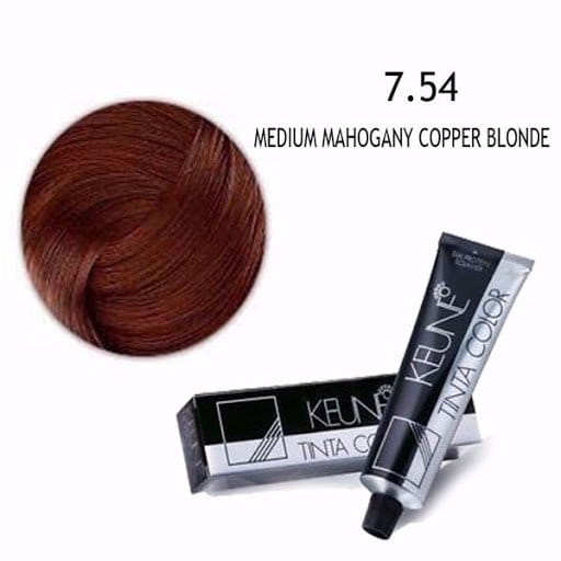 Keune Hair Color Medium Mahogany Copper Blonde - 7.54