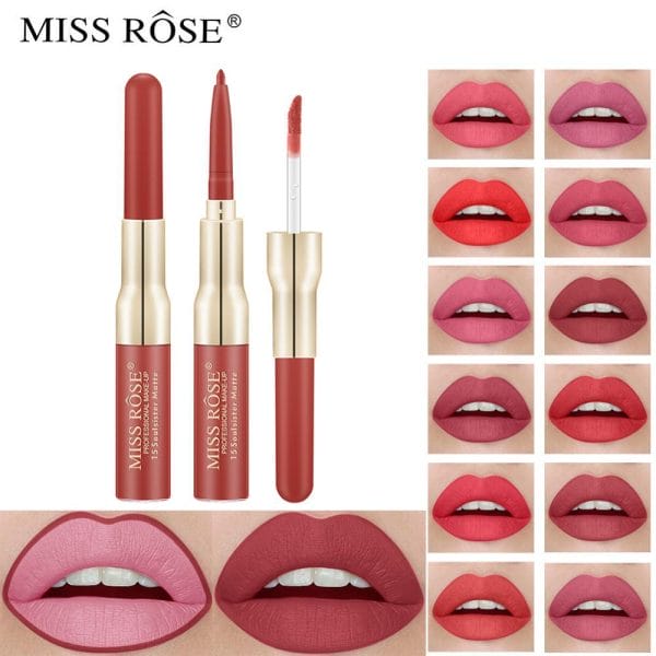 Miss Rose 2 in 1 Matte Lip Gloss + Liner