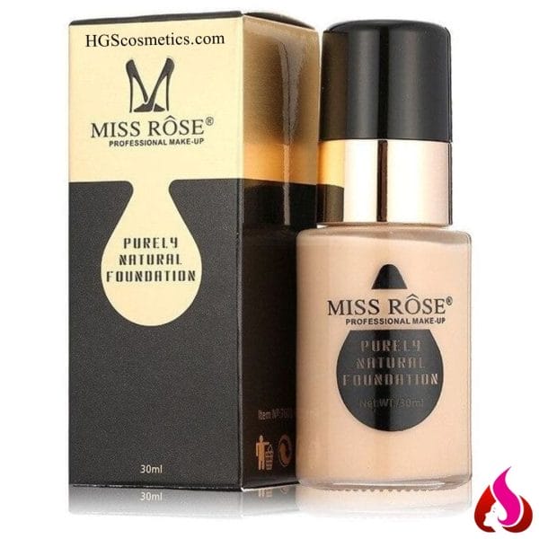 Miss Rose Purely Natural Liquid Foundation Base Makeup - 30ml
