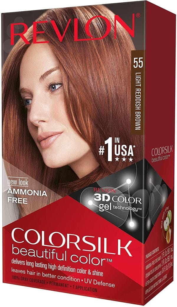 Revlon ColorSilk Hair Color Light Reddish Brown - 55