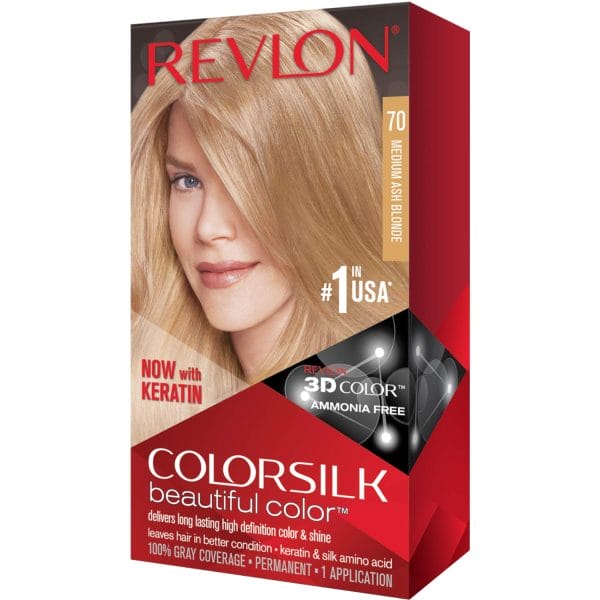 Revlon ColorSilk Medium Ash Blonde Hair Color - 70