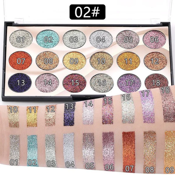 Miss Rose 18 color saquinGlitter Eyeshadow palette