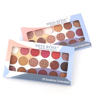 Miss Rose 18 sombras coloridos palette