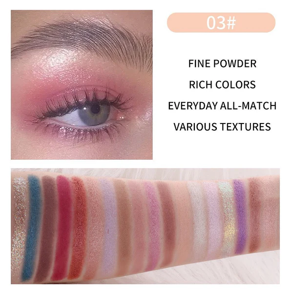 Miss Rose 3 in 1 , 18 color Eyeshadow palette