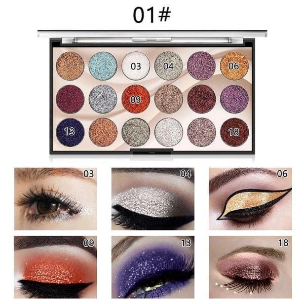 Miss Rose 18 color saquinGlitter Eyeshadow palette