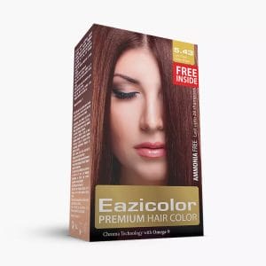 EaziColor Women Kit Light Copper Golden Brown 5.43 60ml